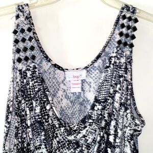 LOOP 18 (Lane Bryant) Plus size womens blouse with gem detail.